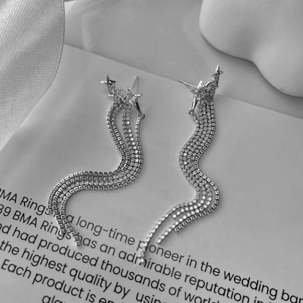 0b1b0332-b106-453e-86db-f2ef25801f80 گوشواره نقره ستاره - Image 1