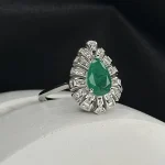 انگشتر جواهر زیرکونیوم نقره