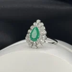 انگشتر جواهر زیرکونیوم نقره - Image 2