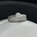 حلقه پشت حلقه نقره