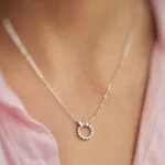 گردنبند الماس پروانه نقره - Image 2