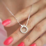 گردنبند الماس پروانه نقره