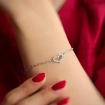 دستبند نقره قلب - Image 2