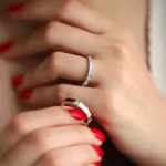 ست حلقه نقره طرح بولگاری - Image 2